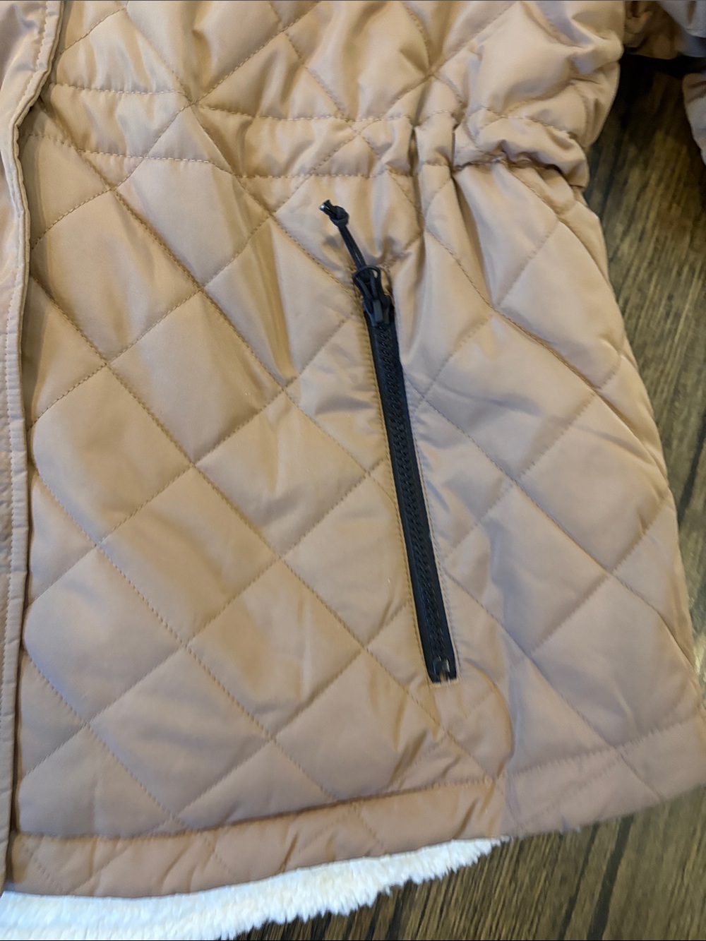 Women’sQuilted Hooded Jacket in Light Brown- XXL (NWOT) - Picture 5 of 12